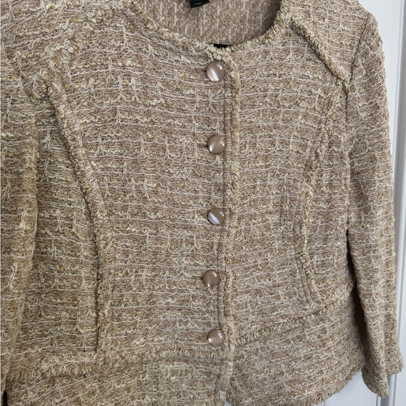 St. John Beige Tweed Jacket - Picture 5 of 10
